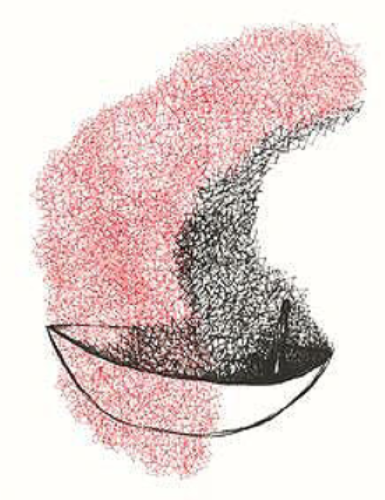 塩田千春　「船」の買取作品画像　リトグラフ